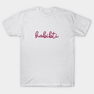 habibti - maroon red T-Shirt